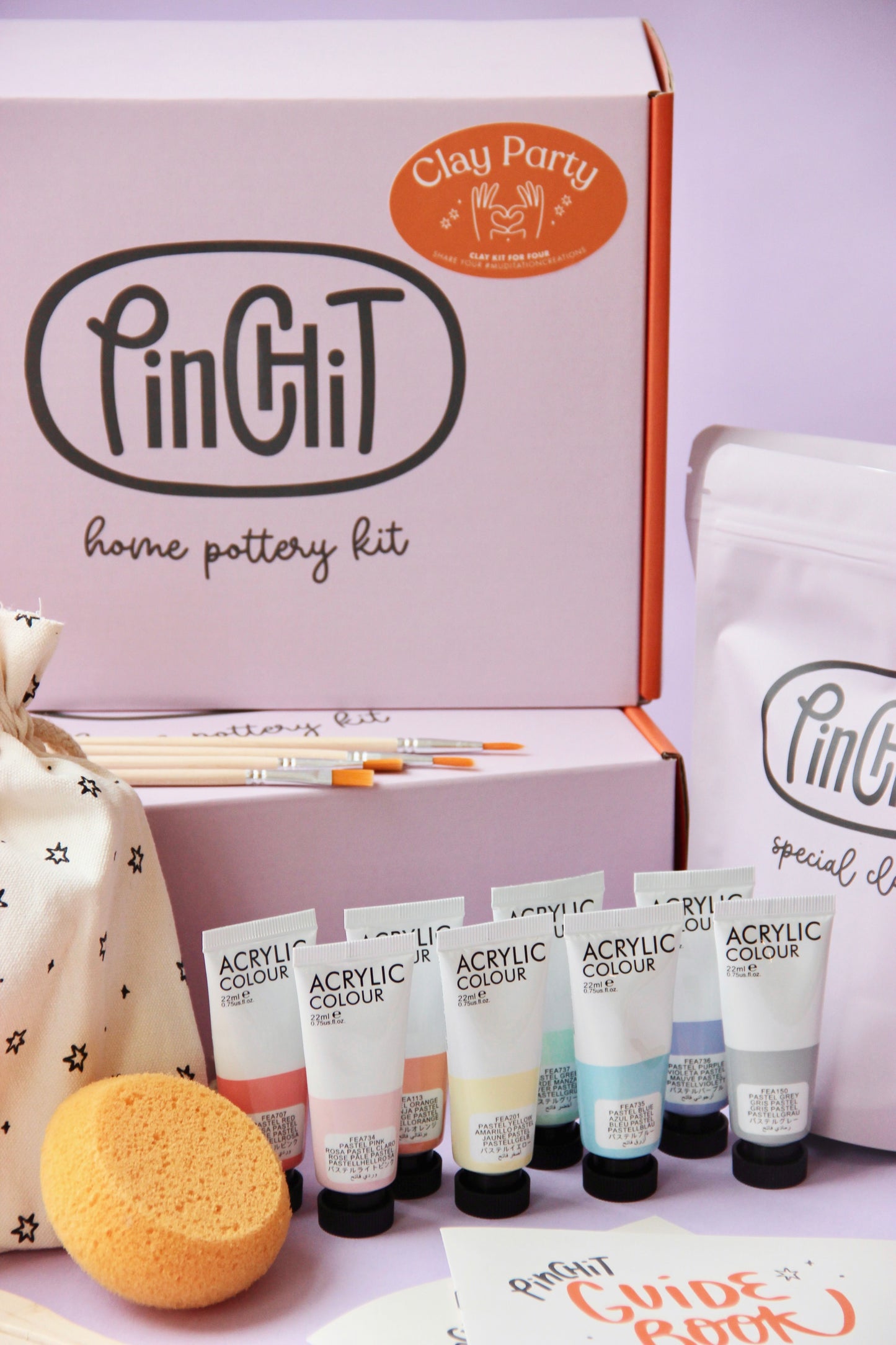 At Home Pottery Kit for 4 | Clay Party!